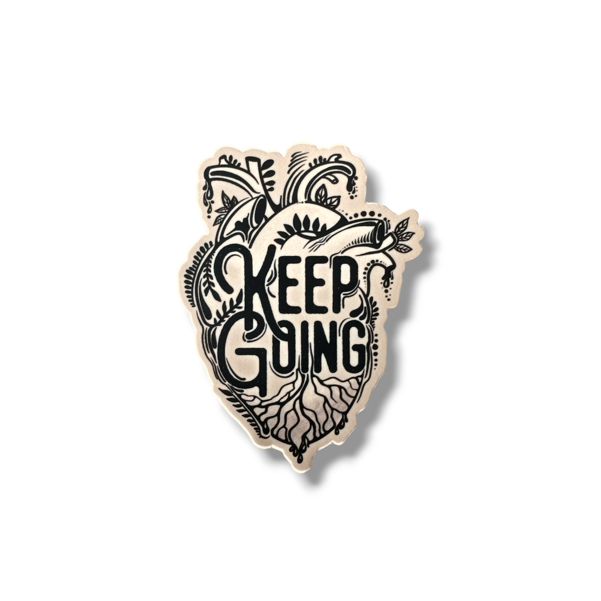 Keep Going Vinyl Sticker | Inspirational Hand-Drawn Decal