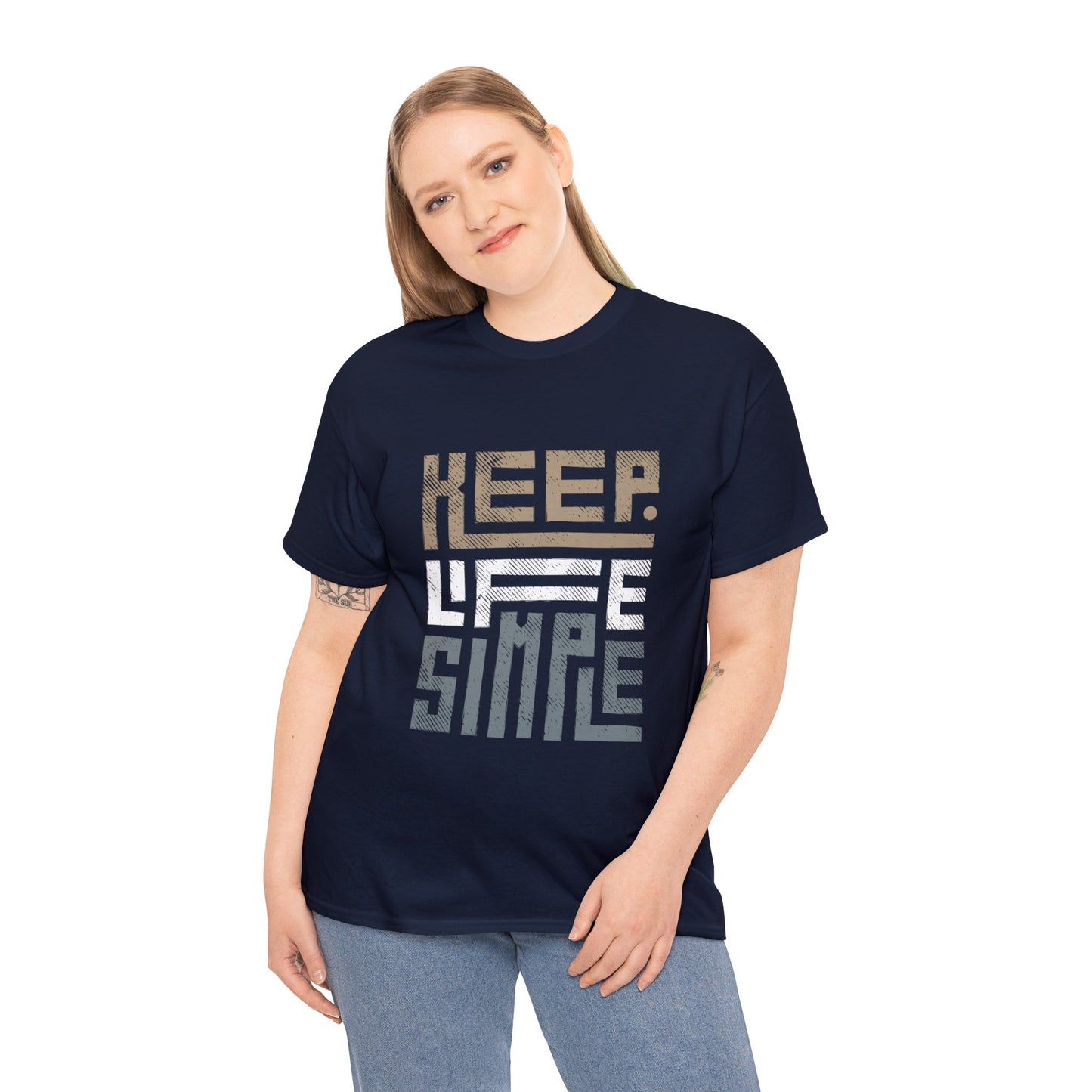 Keep Life Simple Earth Tone Unisex Heavy Cotton Tee