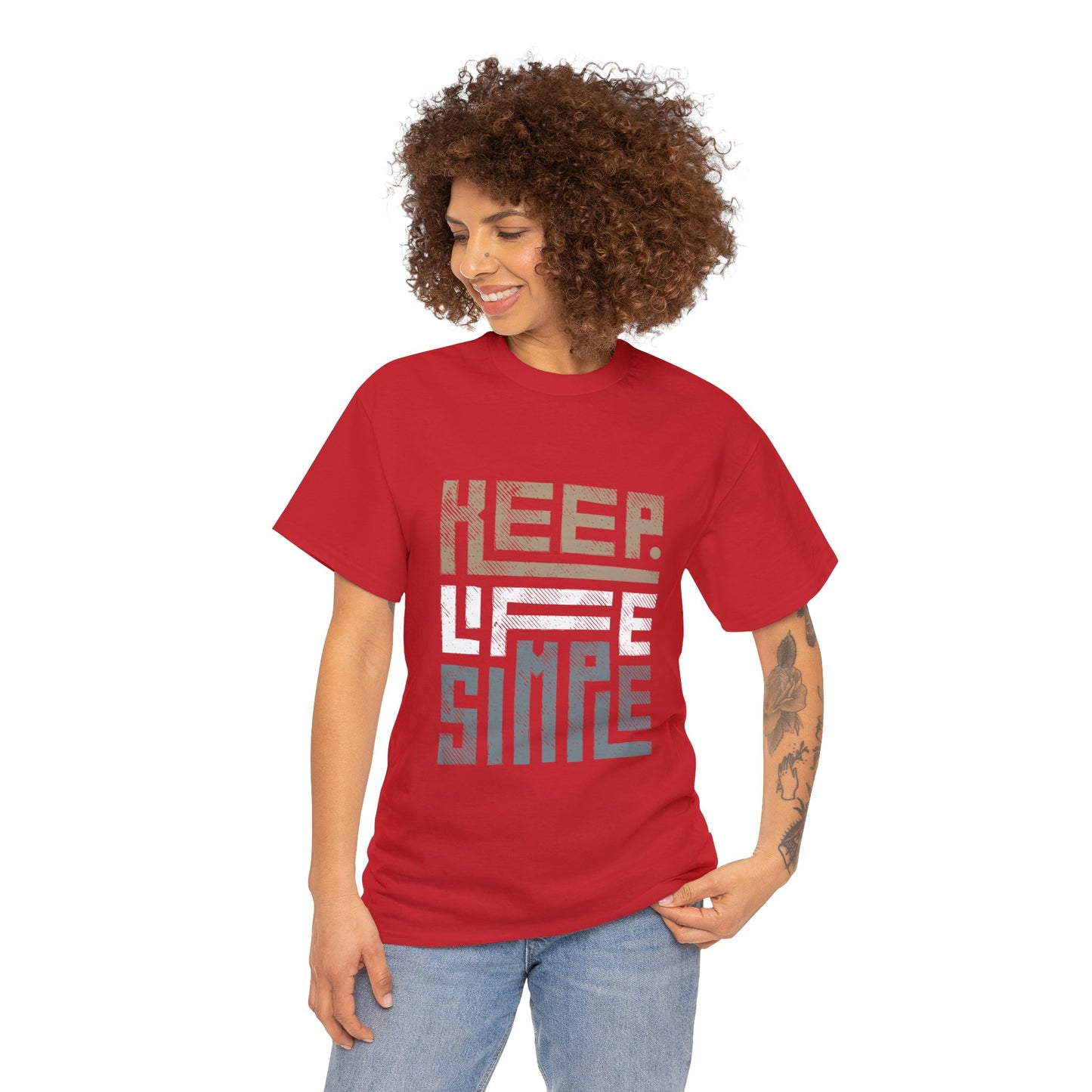 Keep Life Simple Earth Tone Unisex Heavy Cotton Tee