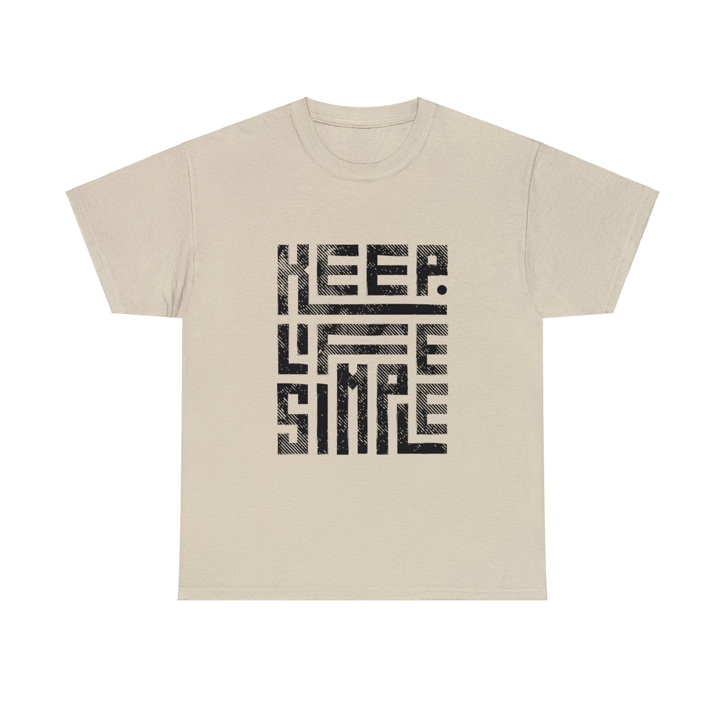Keep It Simple Black Lettering Unisex Heavy Cotton Tee