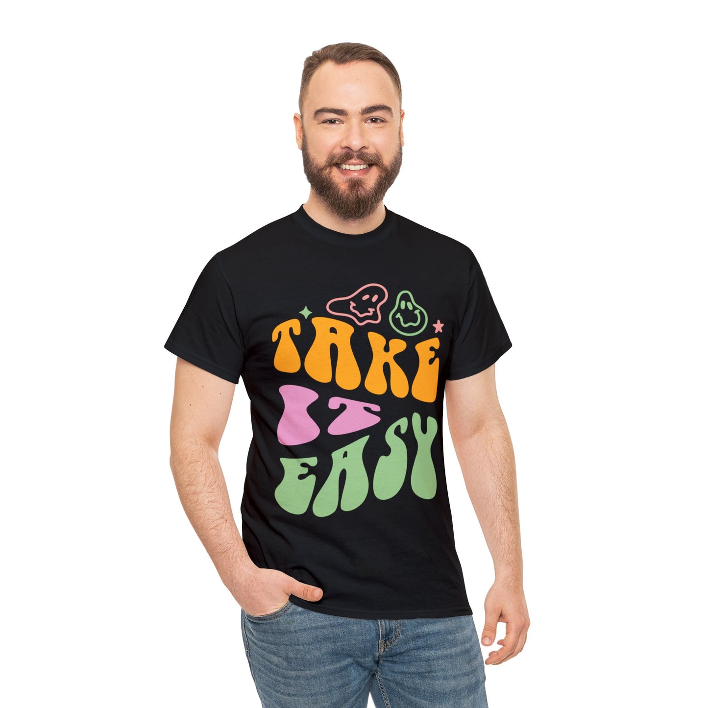 Take It Easy Men's Heavy Cotton Tee