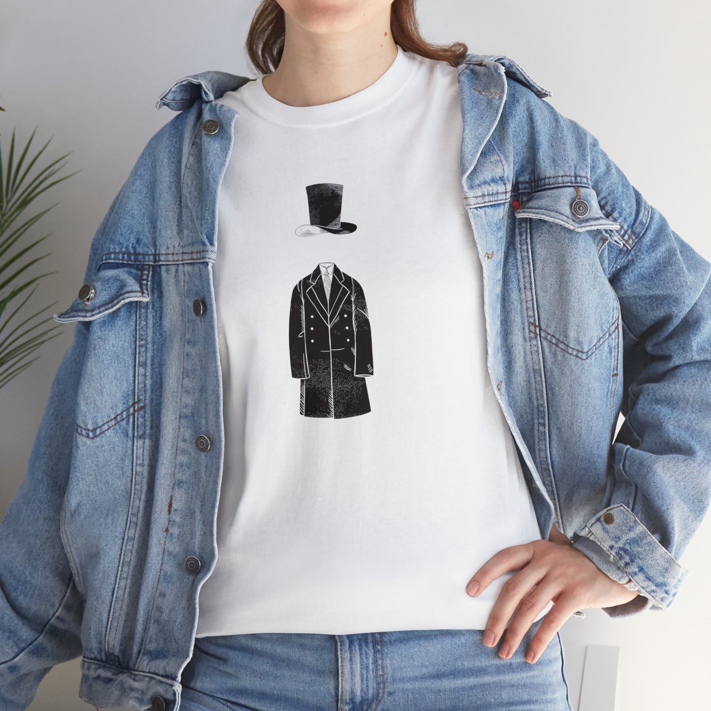 Black Detective Suit Men's Heavy Cotton Tee