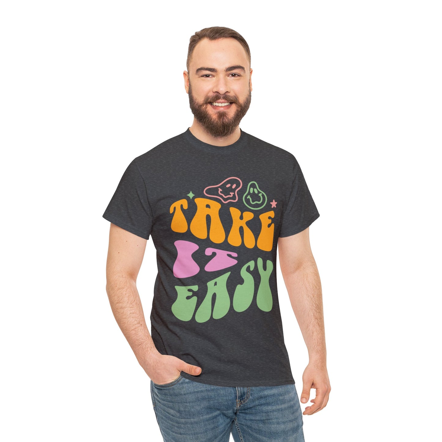 Take It Easy Men's Heavy Cotton Tee