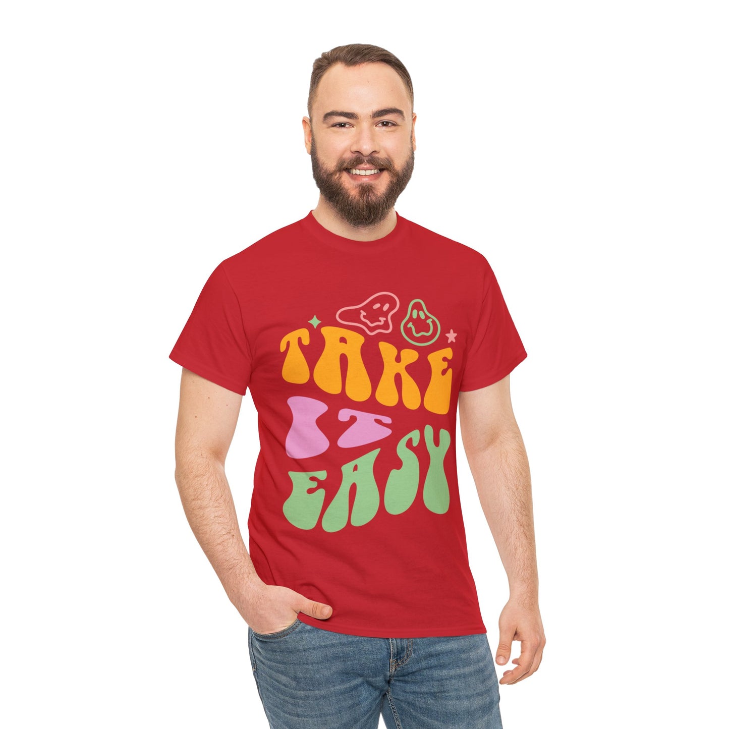Take It Easy Men's Heavy Cotton Tee
