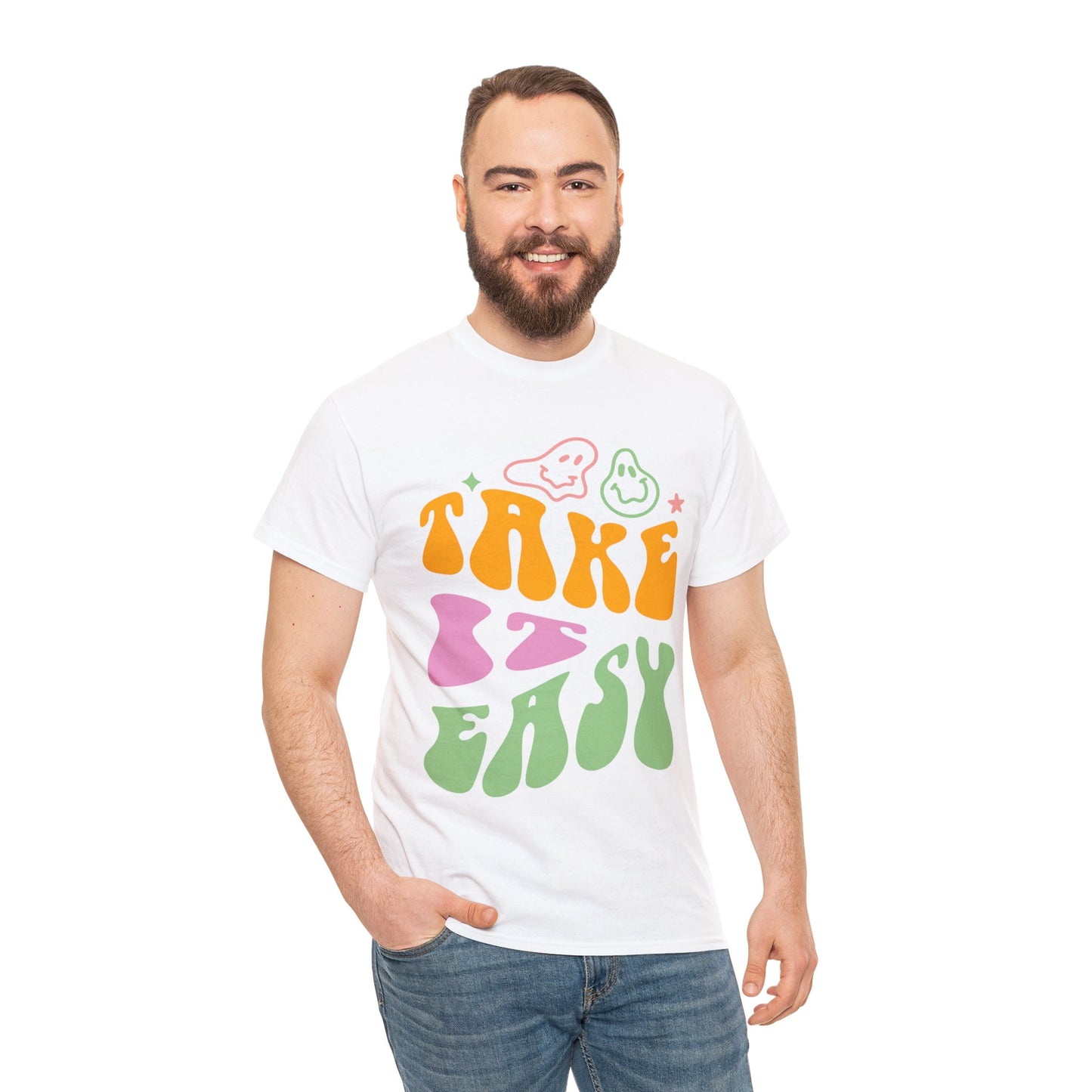 Take It Easy Men's Heavy Cotton Tee