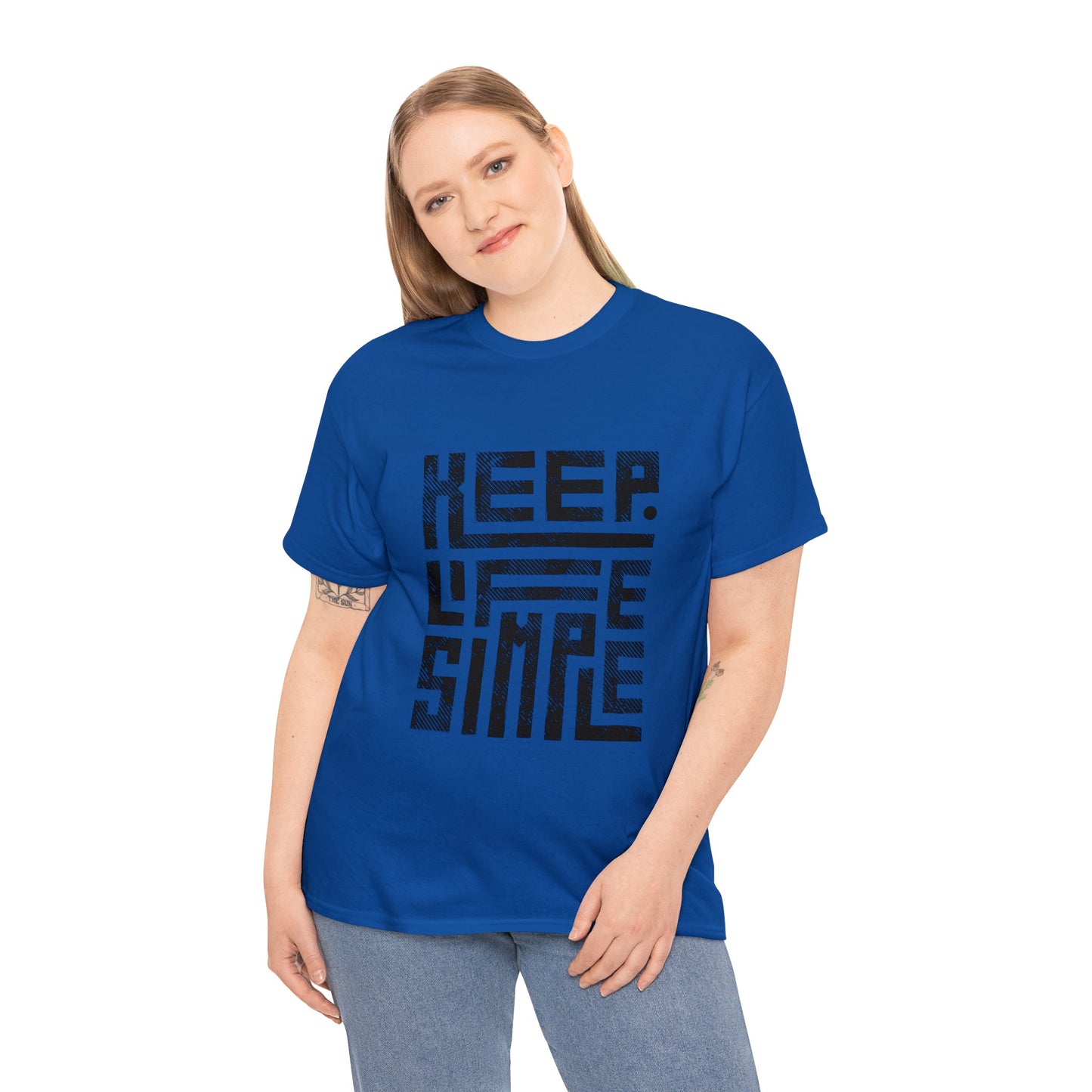 Keep It Simple Black Lettering Unisex Heavy Cotton Tee