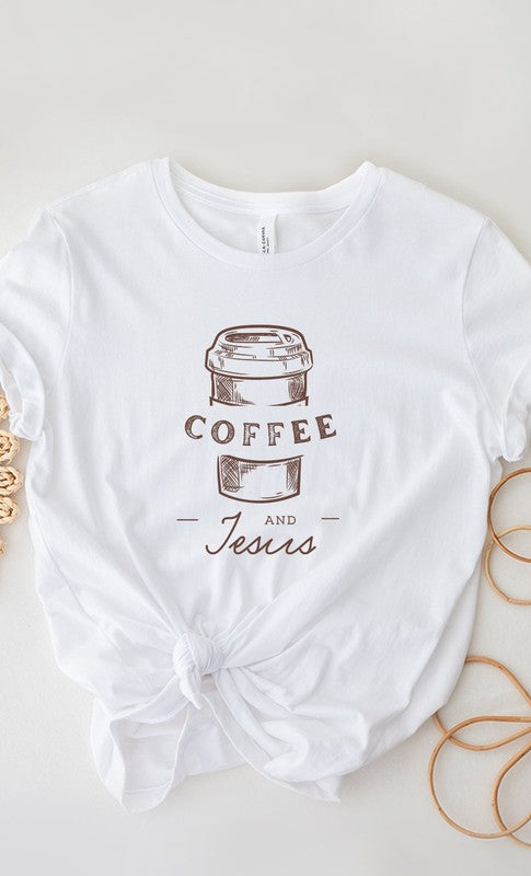 Coffee and Jesus Plus Size Graphic Tee