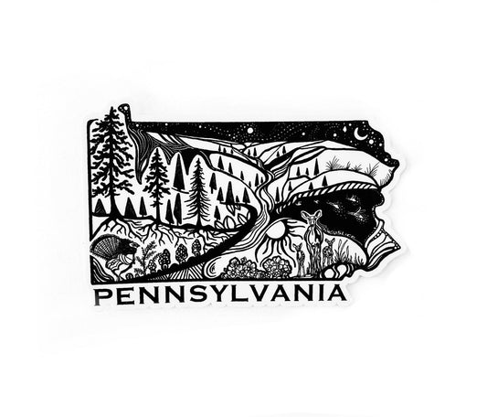 Pennsylvania State Sticker  4" sticker