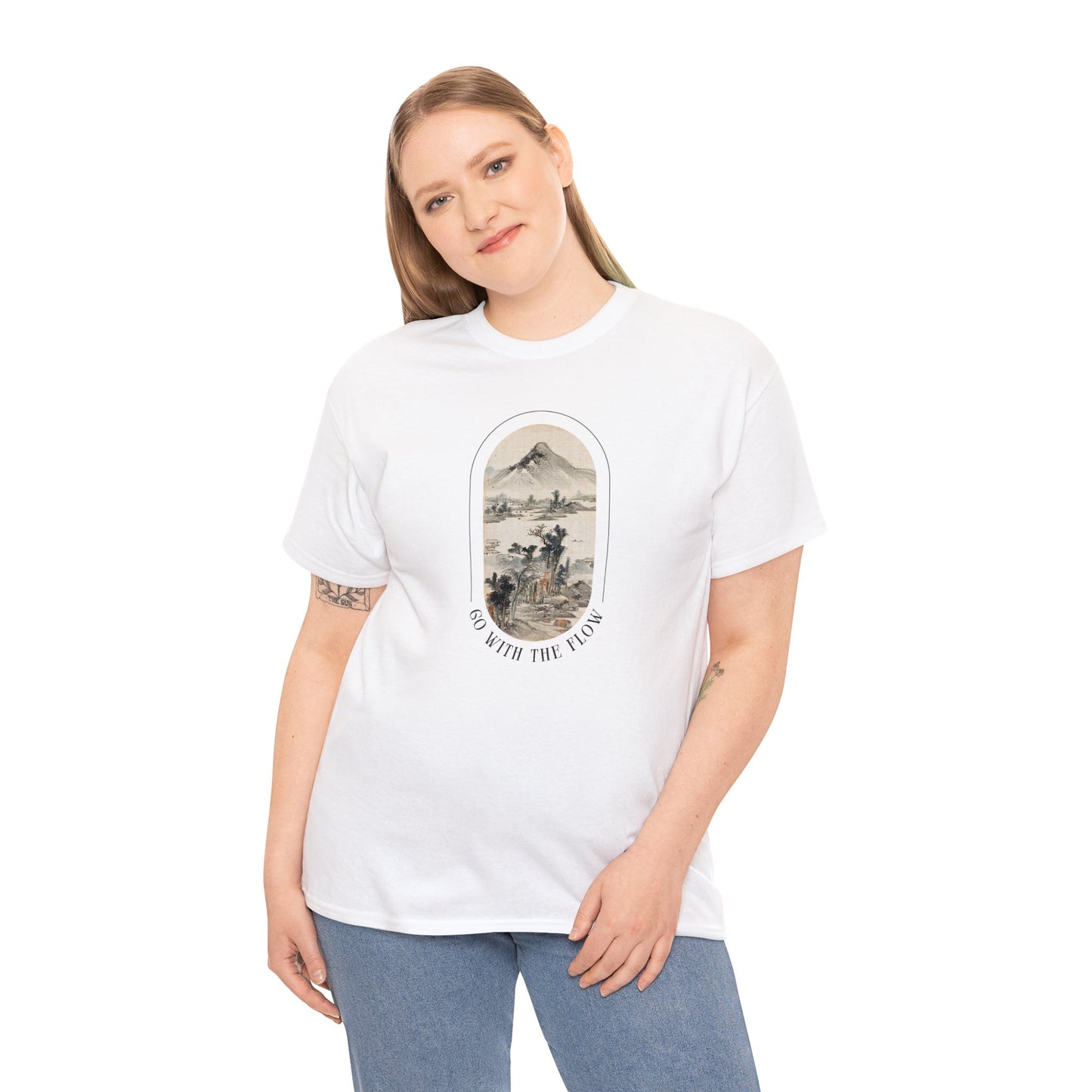 Go With the Flow Men's Heavy Cotton Tee