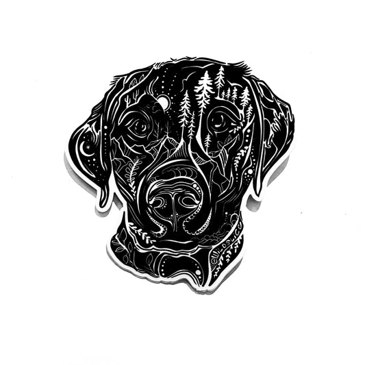 Black Lab, Yellow Labrador Dog Sticker