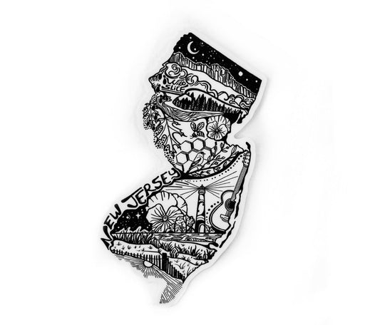 New Jersey State 4" sticker