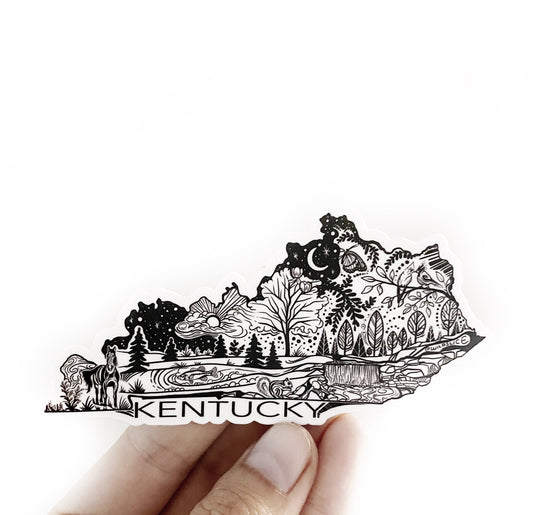 Kentucky 4” state sticker decal bumper sticker